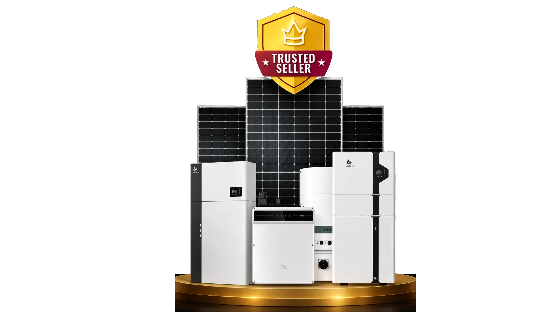 Solar panels with battery system