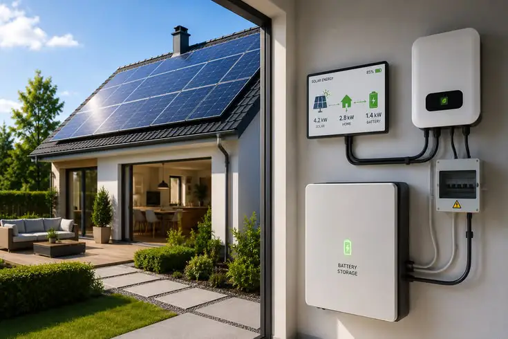 6.6kW Solar Panels plus Battery